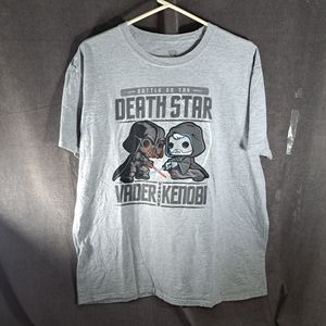 Star Wars Battle On The Death Star Vader Versus Kenobi Graphic Tee VG- XL